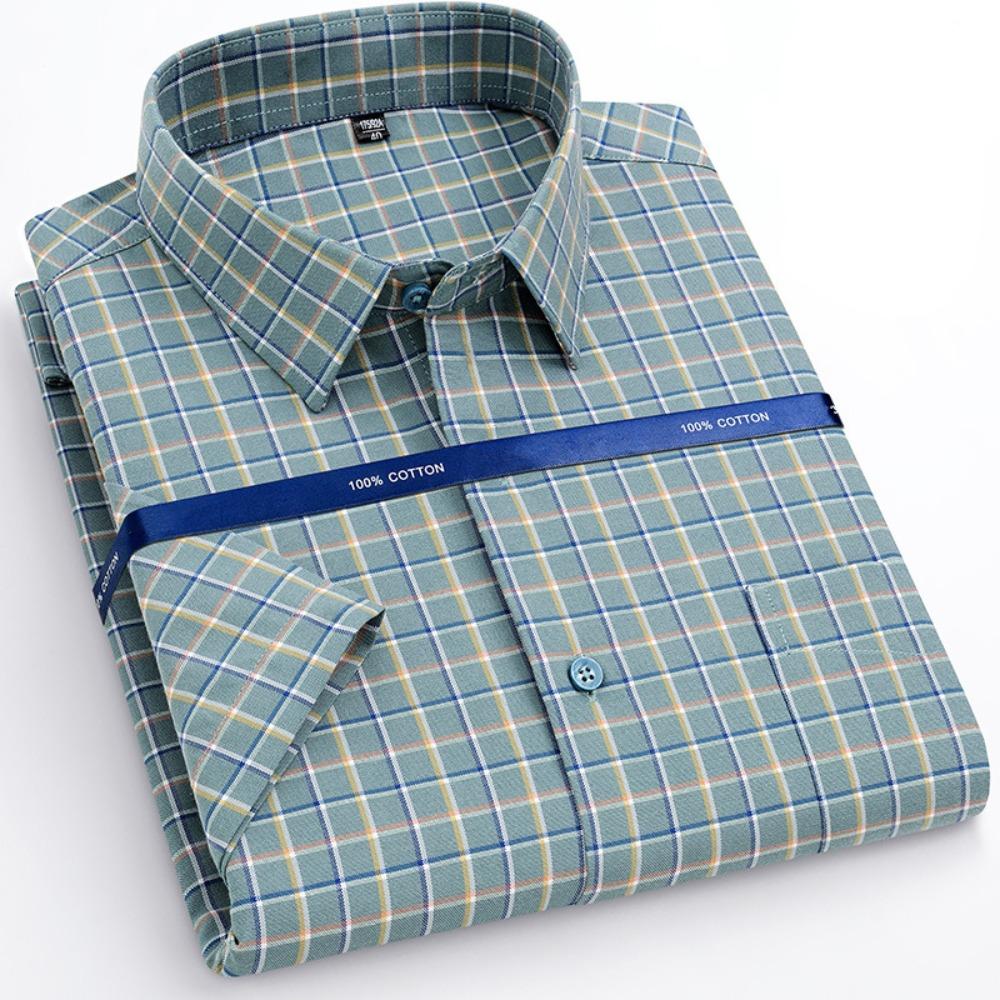 Men s Shirt Short Sleeved Spring Autumn 100% Cotton Shirts Comfortable Breathable Business Casual Stripe Color 38-53 53 світло-зелений колір
Men s Shirt Short Sleeved Spring Autumn 100% Cotton Shirts Comfortable Breathable Business Casual Stripe Color 38-53 53 світло-зелений колір