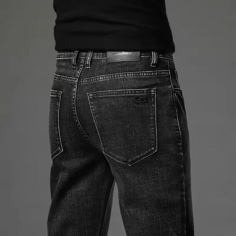 Spring and Autumn Cotton Stretch Jeans Men Classic Retro Straight Slim Straight Trouser Male Clothing Denim Pants 40 чорний
Spring and Autumn Cotton Stretch Jeans Men Classic Retro Straight Slim Straight Trouser Male Clothing Denim Pants 40 чорний