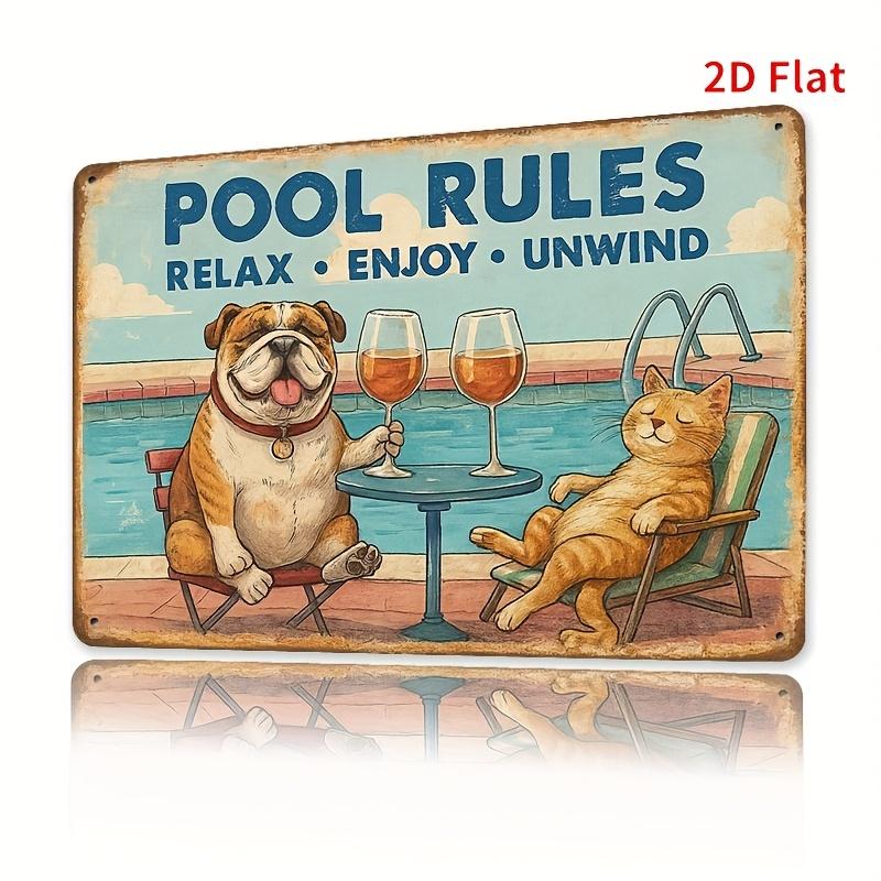 Vintage Metal Pool Rules Sign Retro Wall Art with Relax Enjoy Unwind Design Perfect for Home Bar Cafe Garage Decor 20x30cm(7.8x11.8inch)
Vintage Metal Pool Rules Sign Retro Wall Art with Relax Enjoy Unwind Design Perfect for Home Bar Cafe Garage Decor 20x30cm(7.8x11.8inch)
