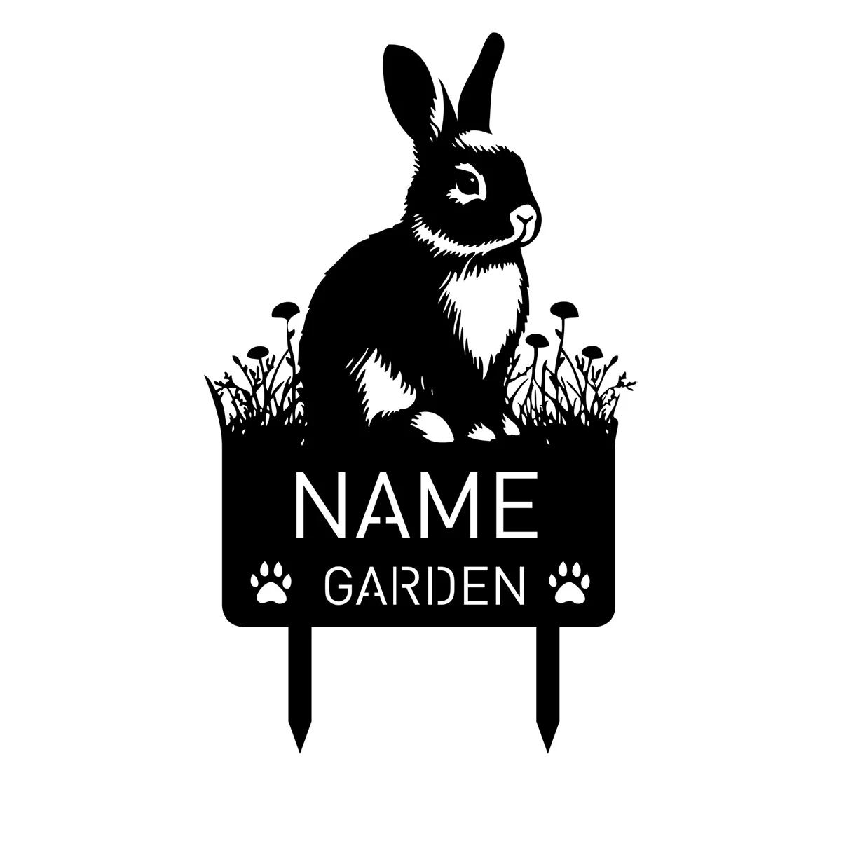 Metal Rabbit Garden Stake Personalized Pet Memorial Grave Marker Remembrance Sign Decor чёрный
Metal Rabbit Garden Stake Personalized Pet Memorial Grave Marker Remembrance Sign Decor чёрный