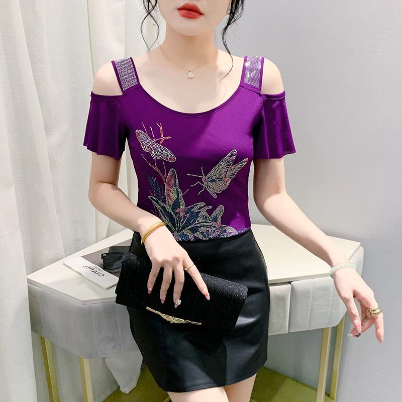 Летняя блузка со стразами, двухслойная, из ледяного шелка, с открытыми плечами, 2024 Medium фиолетовый
Летняя блузка со стразами, двухслойная, из ледяного шелка, с открытыми плечами, 2024 Medium фиолетовый