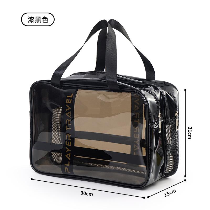 Women Waterproof PVC Travel Cosmetic Bag Large Capacity Transparent Makeup Organizer Portable Toiletry Storage Handbag Dry Wet Separation чёрный
Women Waterproof PVC Travel Cosmetic Bag Large Capacity Transparent Makeup Organizer Portable Toiletry Storage Handbag Dry Wet Separation чёрный