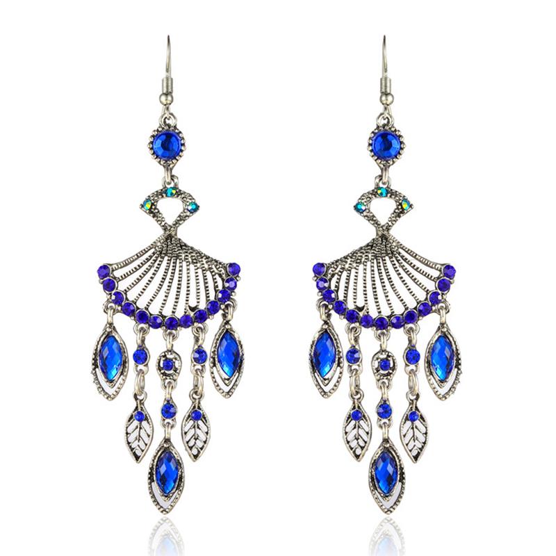 Vintage Chinese Fan Shaped Rhinestone Dangle Earrings for Women Elegant Long Hollow Metal Leaf Tassel Earring Ethnic Jewelry королевский синий
Vintage Chinese Fan Shaped Rhinestone Dangle Earrings for Women Elegant Long Hollow Metal Leaf Tassel Earring Ethnic Jewelry королевский синий