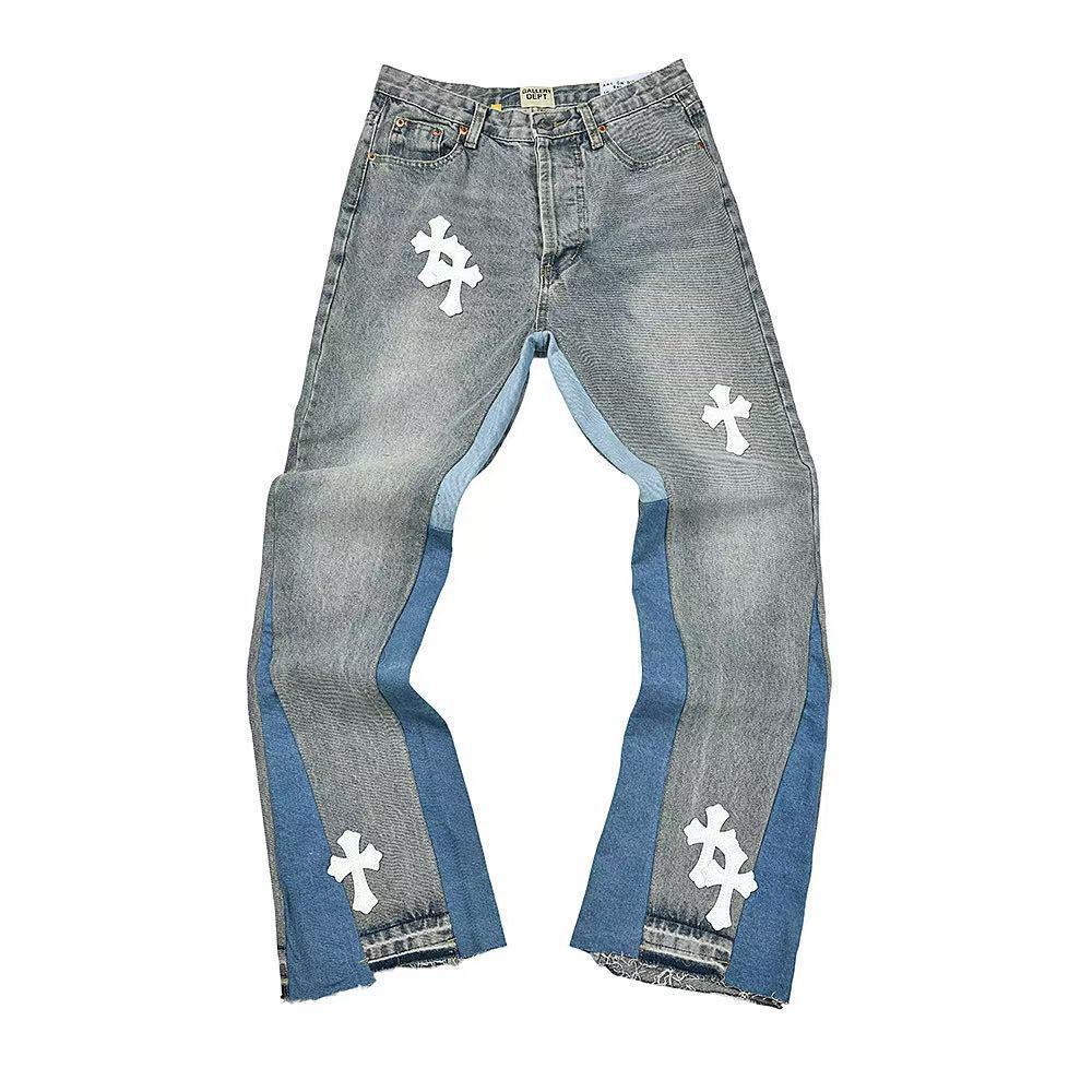FlowStreet Fashion 3D Chain Printed Contrast Color Jeans Niche Design High Waist Casual Denim Pants S
FlowStreet Fashion 3D Chain Printed Contrast Color Jeans Niche Design High Waist Casual Denim Pants S