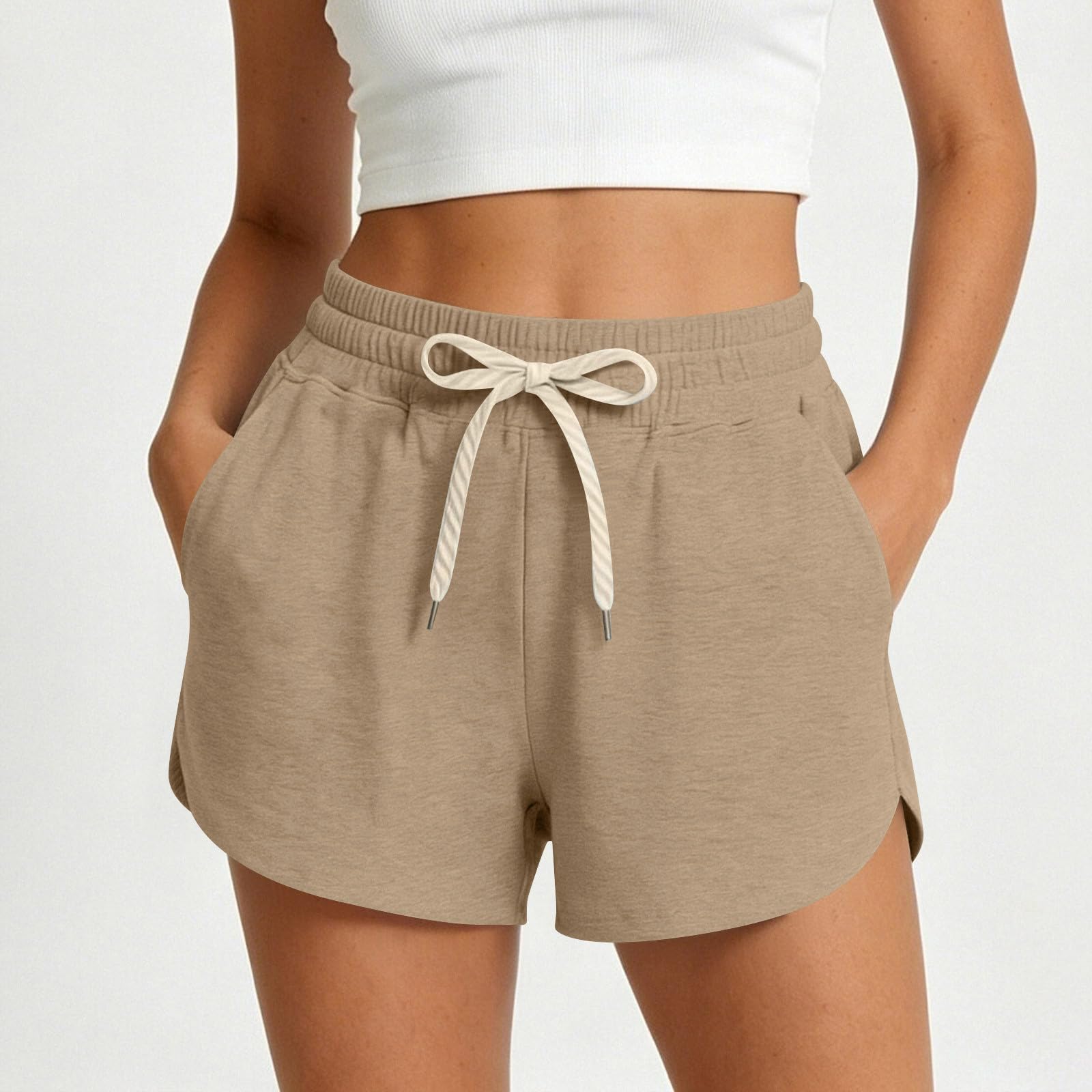 Women s Casual High Waist Drawstring Shorts with Pockets Lightweight Soft Fabric Comfortable Fit Elastic Waistband L хаки
Women s Casual High Waist Drawstring Shorts with Pockets Lightweight Soft Fabric Comfortable Fit Elastic Waistband L хаки