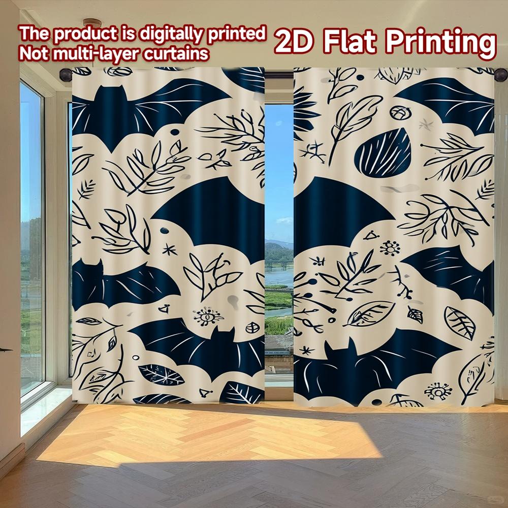 Set Of 2 Flat Printing Curtains Without Rod Halloween Floral Bat Design Women Is Day Festival Fashion Yarn Curtain Made Polyester W100*H70(CM)-Grommet top&2PCS
Set Of 2 Flat Printing Curtains Without Rod Halloween Floral Bat Design Women Is Day Festival Fashion Yarn Curtain Made Polyester W100*H70(CM)-Grommet top&2PCS