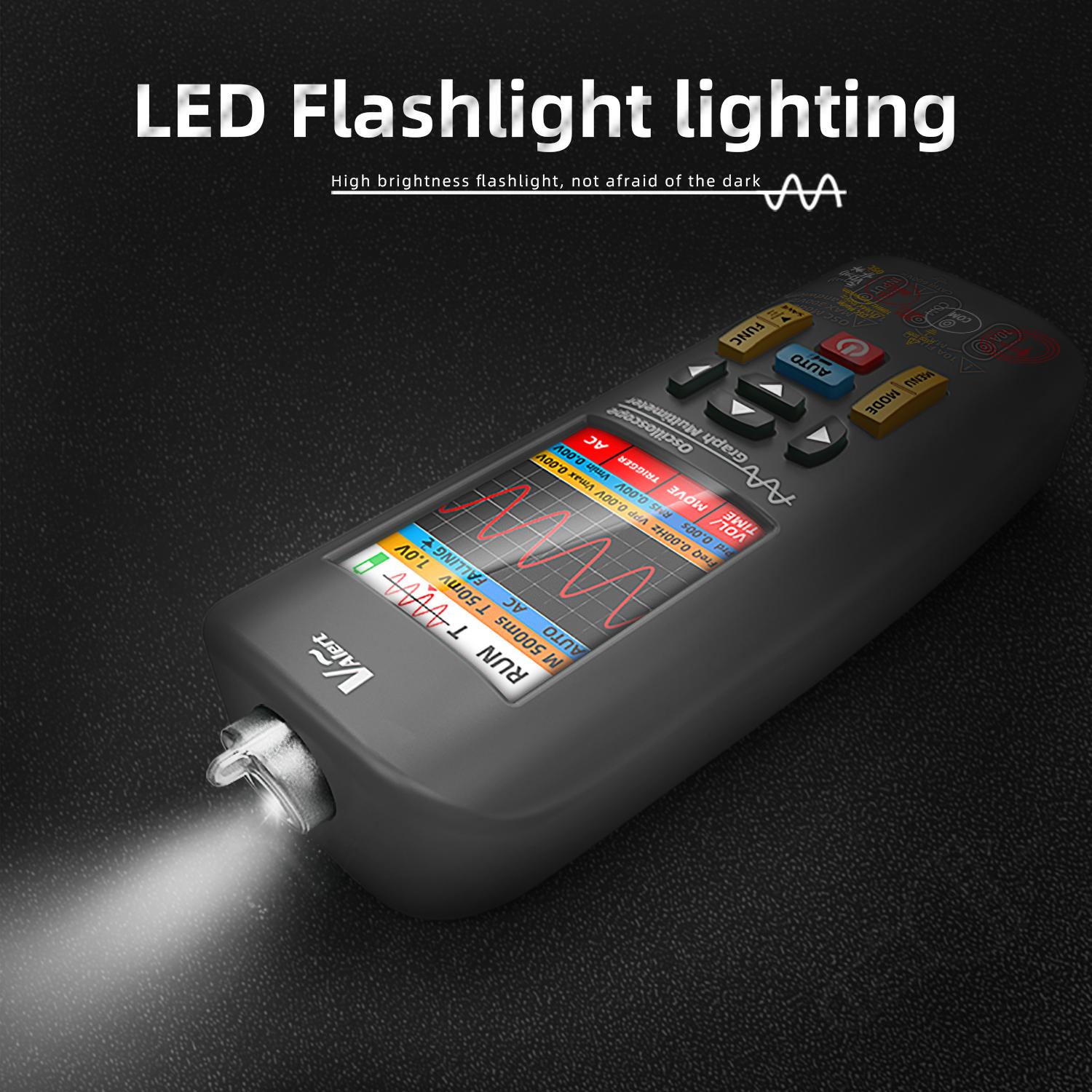New Digital Graph Multimeter Handheld Oscilloscope DC AC Current Capacitance Ohm Diode Hz Tester Electronic Components Tester
New Digital Graph Multimeter Handheld Oscilloscope DC AC Current Capacitance Ohm Diode Hz Tester Electronic Components Tester