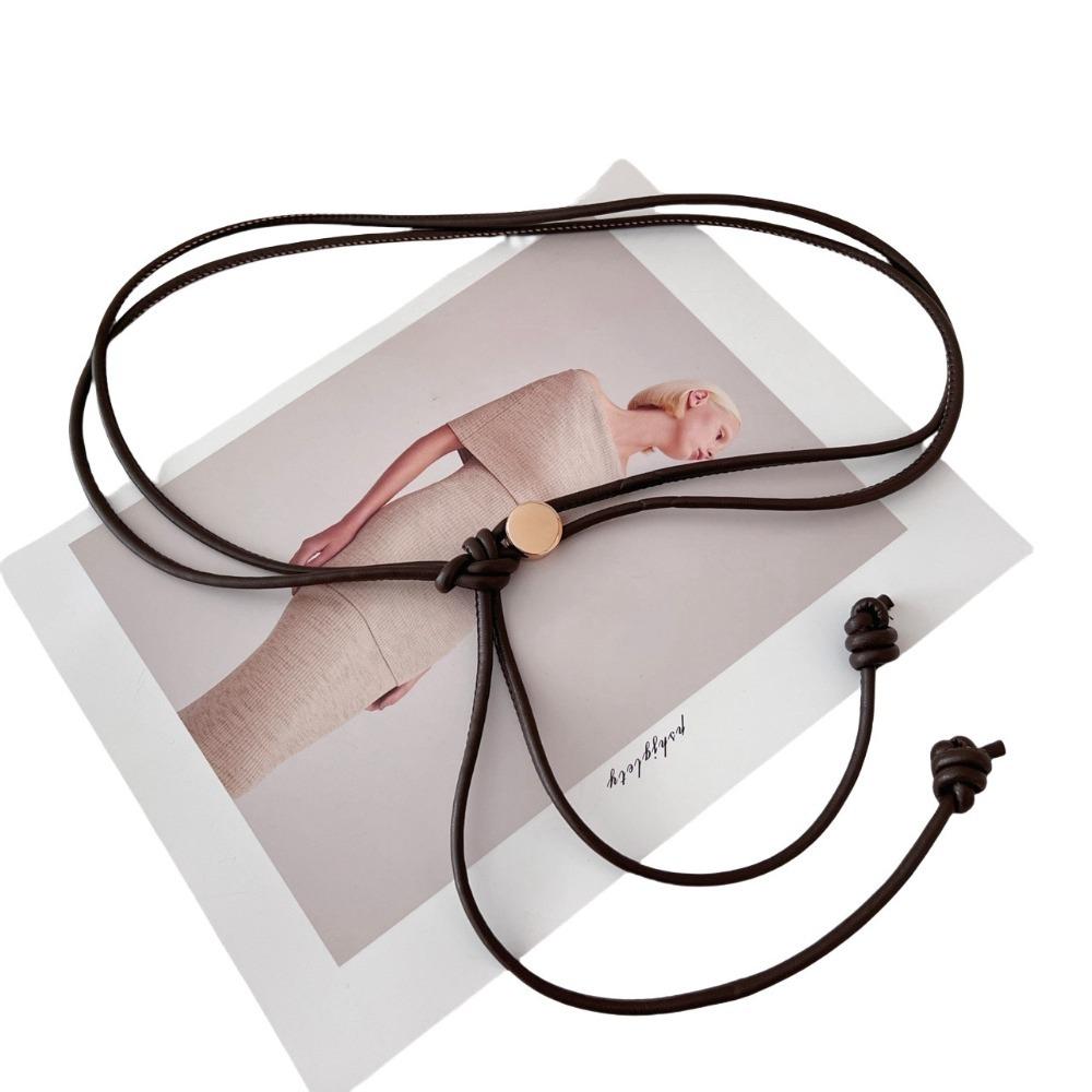 Fashionable Soft PU Leather Rope Belts Long Length Thin Waist Chain Adjustable Waist Belt Women Lady Girl кавовий
Fashionable Soft PU Leather Rope Belts Long Length Thin Waist Chain Adjustable Waist Belt Women Lady Girl кавовий