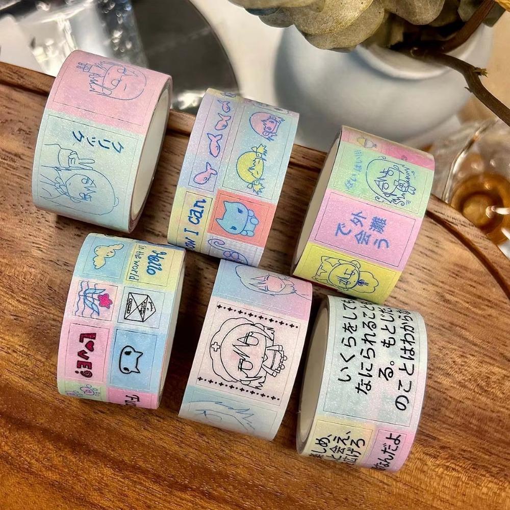 Printed Deco Stickers PET Scrapbooking Masking Tape Shiny Characters Washi Tape Arts Crafts 4
Printed Deco Stickers PET Scrapbooking Masking Tape Shiny Characters Washi Tape Arts Crafts 4