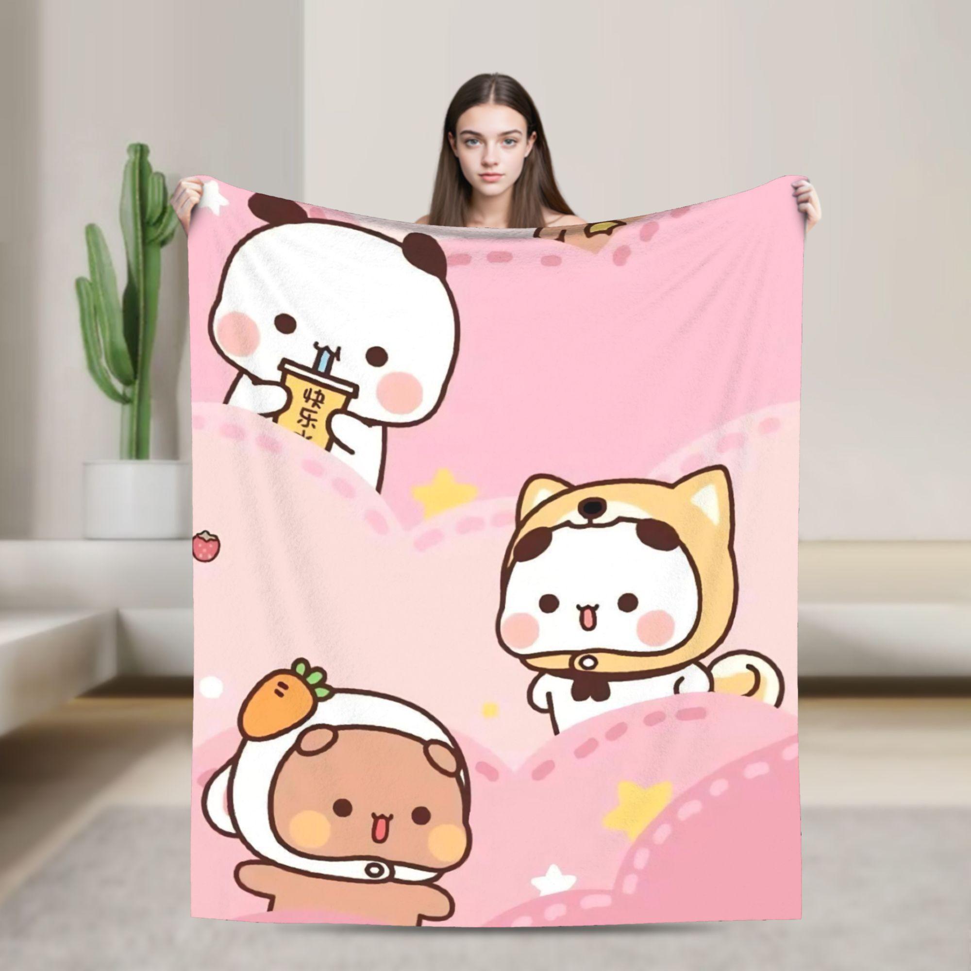 Cartoon Panda Bubu Dudu Blankets Fleece Print Portable Lightweight Thin Throw Blanket for Bed Office Rug Piece 100x150cm
Cartoon Panda Bubu Dudu Blankets Fleece Print Portable Lightweight Thin Throw Blanket for Bed Office Rug Piece 100x150cm