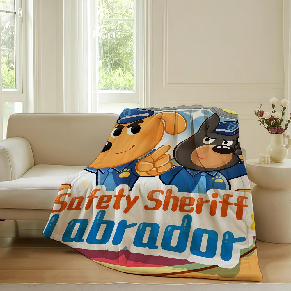 Cartoon cute S-Safety S-Sheriff L-Labrador Blanket For Sofa Office Bed Plane Travel Sleep Read Relax Camping Soft And Warm 50x60in
Cartoon cute S-Safety S-Sheriff L-Labrador Blanket For Sofa Office Bed Plane Travel Sleep Read Relax Camping Soft And Warm 50x60in