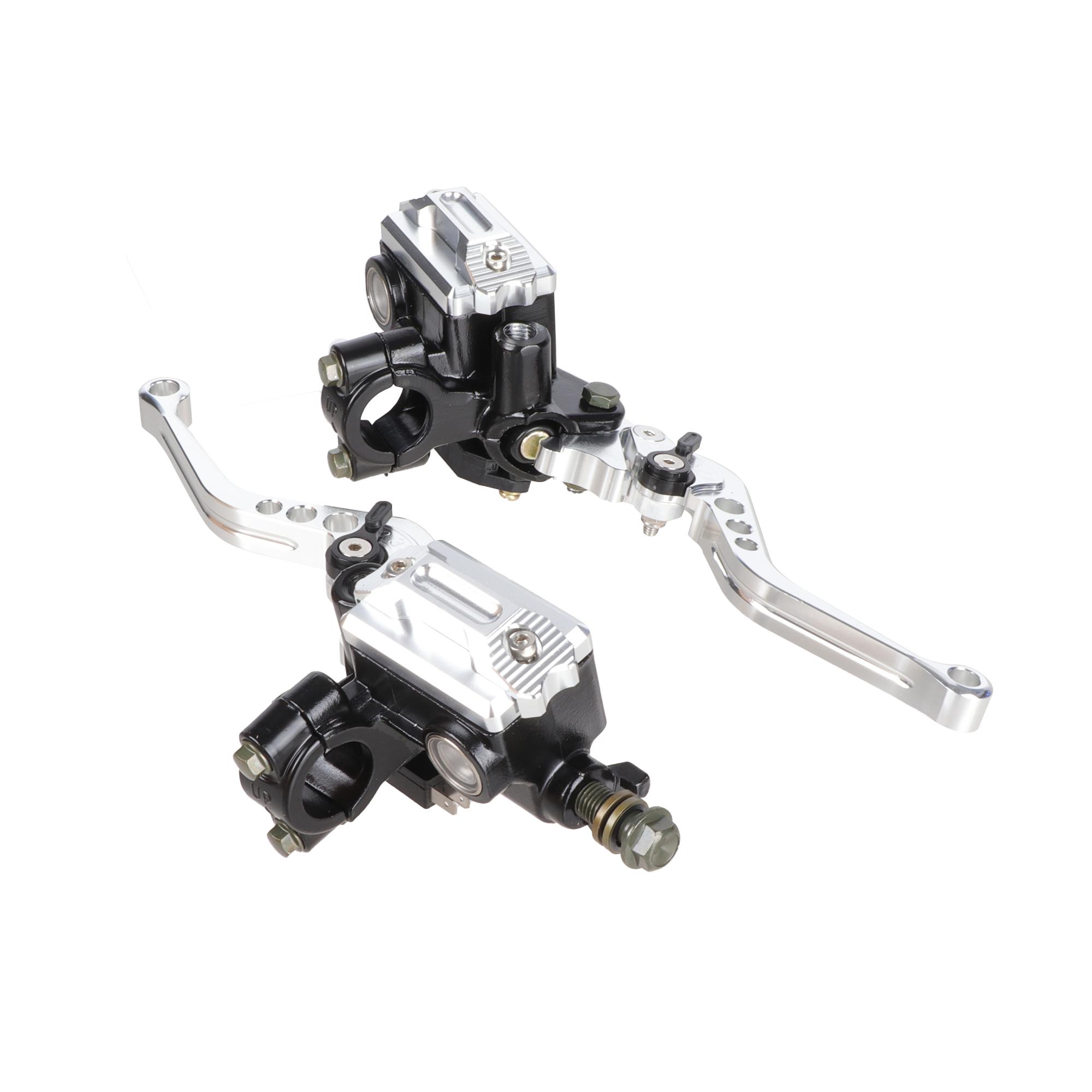 7/8 22mm CNC Aluminum Motorcycle Handlebar Control Levers Clutch Master Cylinder Pump for Yamaha Kawasaki Suzuki Motorbike 1 pair Silver
7/8 22mm CNC Aluminum Motorcycle Handlebar Control Levers Clutch Master Cylinder Pump for Yamaha Kawasaki Suzuki Motorbike 1 pair Silver