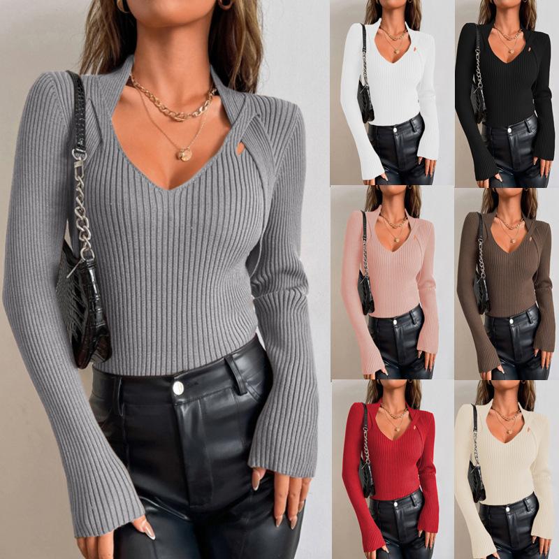 Women s Hollow Out Cross Irregular Knitted Sweater Ladies Autumn Winter Fashion Casual V-neck Long Sleeve Sweater Tops S чёрный
Women s Hollow Out Cross Irregular Knitted Sweater Ladies Autumn Winter Fashion Casual V-neck Long Sleeve Sweater Tops S чёрный