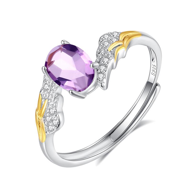 S925 sterling silver ring women s natural crystal stone angel wings jewelry niche high-end sense does not fade open ring live mouth
S925 sterling silver ring women s natural crystal stone angel wings jewelry niche high-end sense does not fade open ring live mouth