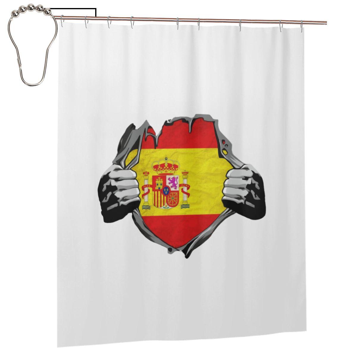 Flag Of Spain Shower Curtain Bathroom Polyester Waterproof Bath Curtains With Hooks W60H190(CM)-1 Pcs
Flag Of Spain Shower Curtain Bathroom Polyester Waterproof Bath Curtains With Hooks W60H190(CM)-1 Pcs