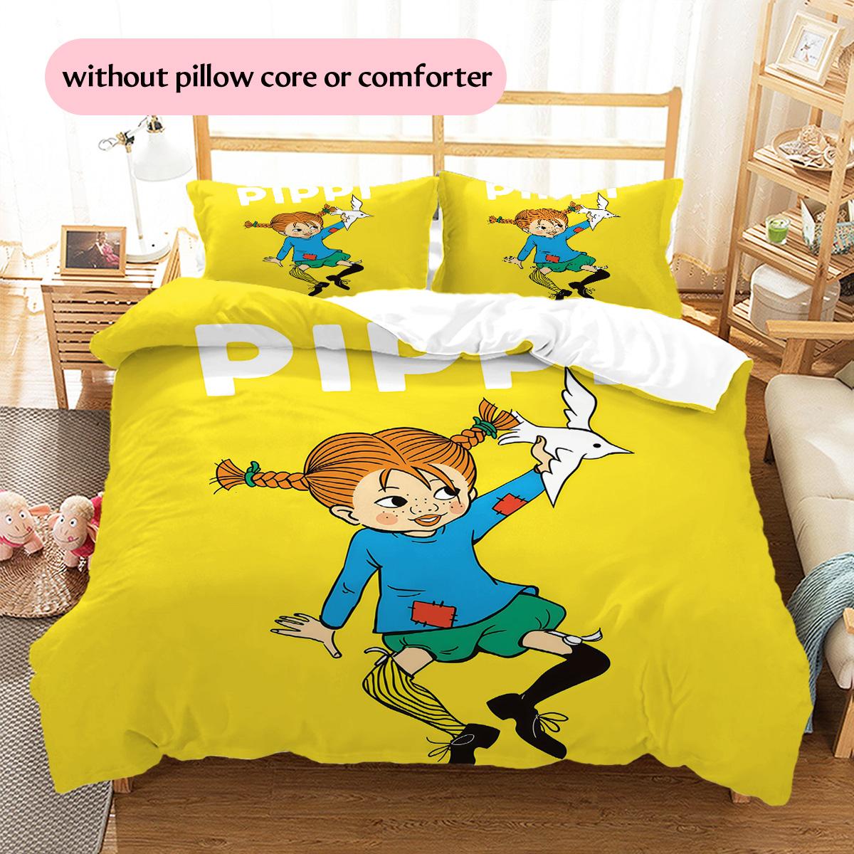 Pippi Longstocking Pattern Bedding Quilt Set Home Decoration Gift (1 * duvet cover + 2 * pillowcase without core) 135x200cm
Pippi Longstocking Pattern Bedding Quilt Set Home Decoration Gift (1 * duvet cover + 2 * pillowcase without core) 135x200cm