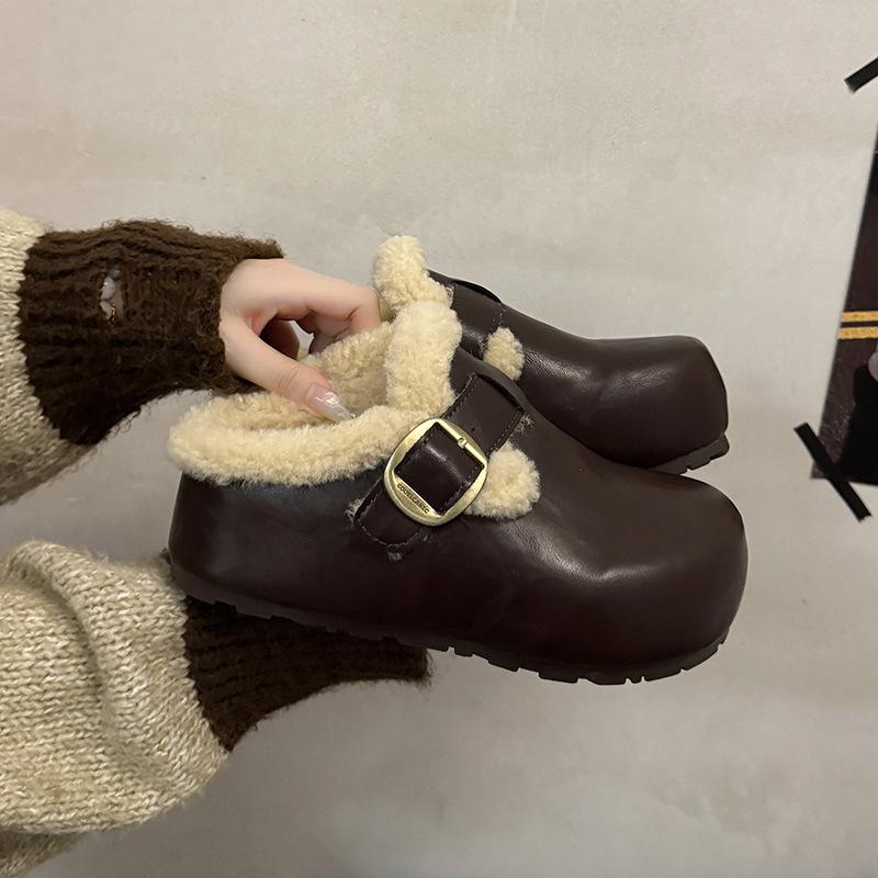 Premium winter new velvet Boken bag head slippers women s lamb wool cotton braces thick soles round head height 40 коричневий
Premium winter new velvet Boken bag head slippers women s lamb wool cotton braces thick soles round head height 40 коричневий