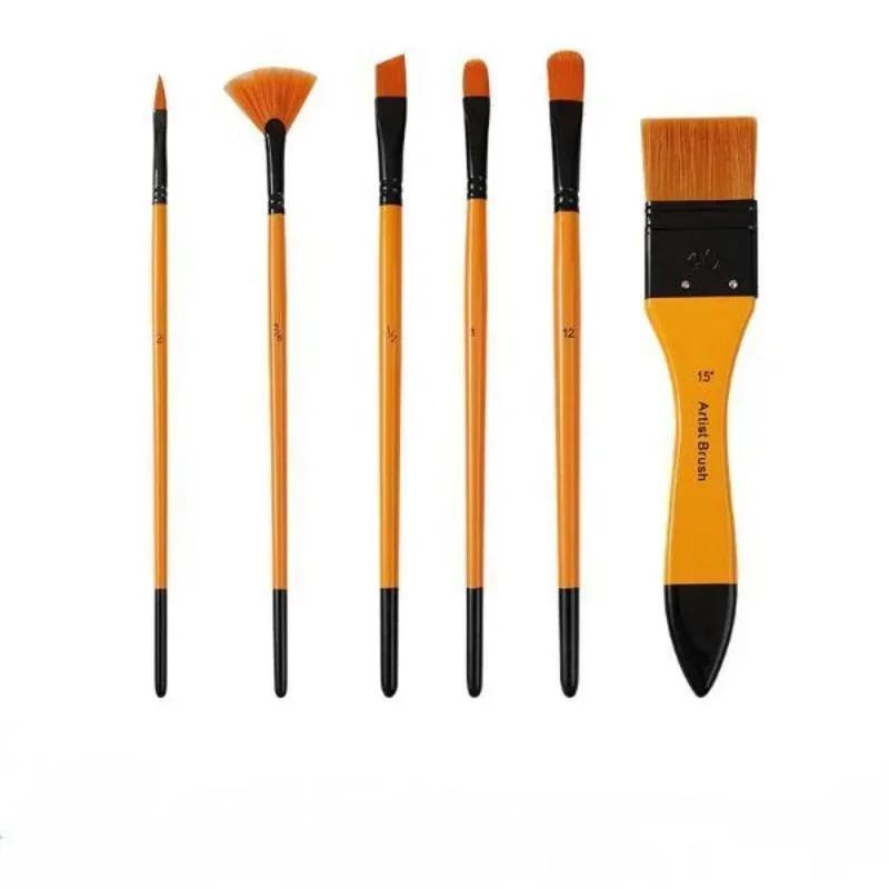 6pcs/Set Wooden Brush Holder Oil Brush Watercolor Supplies Nylon Hair Mixing Head Acrylic Paint Scrubbing Tool
6pcs/Set Wooden Brush Holder Oil Brush Watercolor Supplies Nylon Hair Mixing Head Acrylic Paint Scrubbing Tool