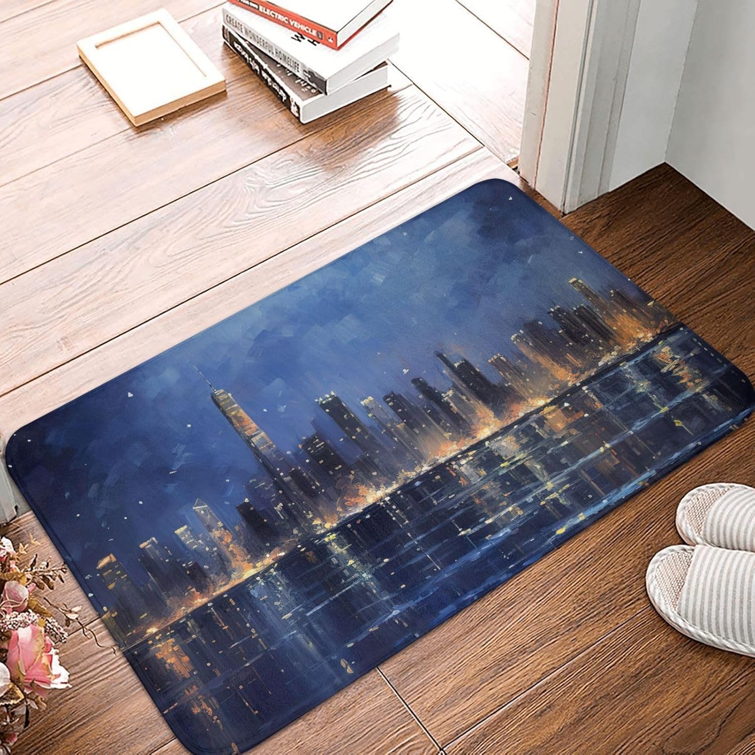 Night Scene Print Front Door Rug for Indoor Outdoor Entrance,Welcome Mat with Flannel Fabric 40x60cm
Night Scene Print Front Door Rug for Indoor Outdoor Entrance,Welcome Mat with Flannel Fabric 40x60cm