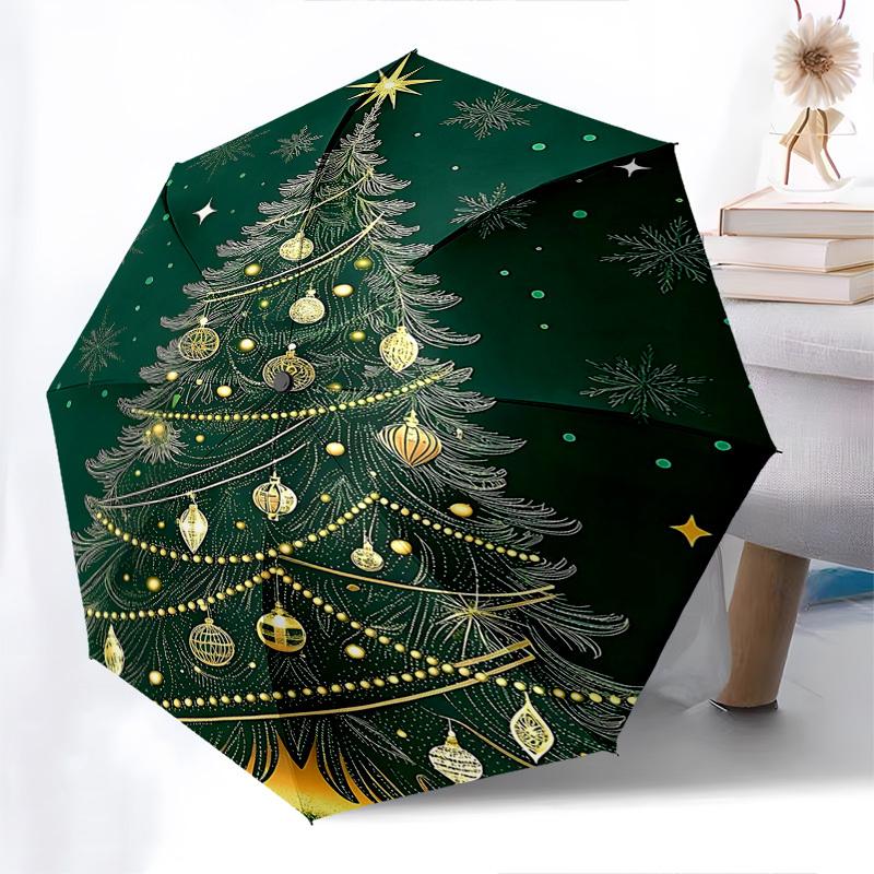 1pc Golden Christmas Tree Automatic Folding Umbrella, Festive Gift for Fans, Travelers & Daily Use.X002
1pc Golden Christmas Tree Automatic Folding Umbrella, Festive Gift for Fans, Travelers & Daily Use.X002