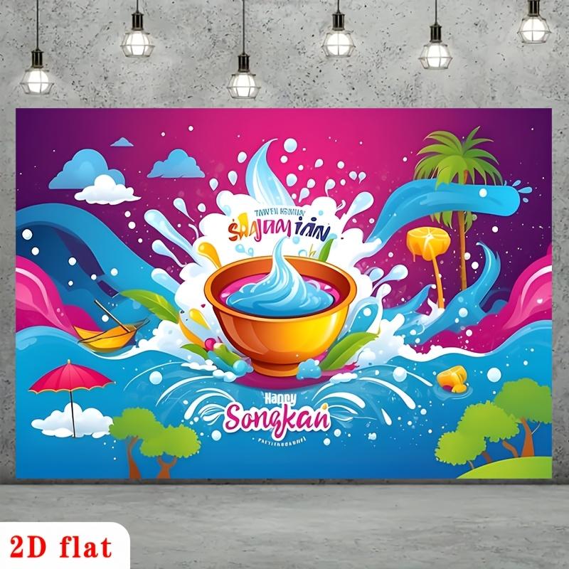 BEPAN Thai architecture Dai New Year Songkran Festival banner background festival event party decoration customizablelarge size poster Vinyl--W120xH80cm
BEPAN Thai architecture Dai New Year Songkran Festival banner background festival event party decoration customizablelarge size poster Vinyl--W120xH80cm