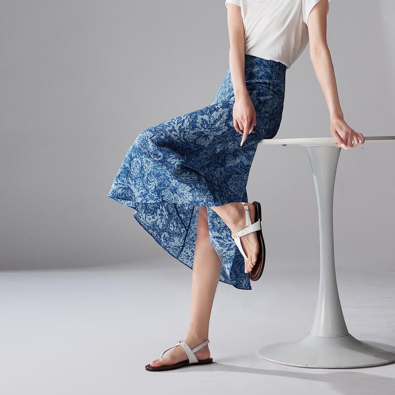SOFSIL 2026 Summer Silk Printed High-Waist Blue Midi Skirt 28/L
SOFSIL 2026 Summer Silk Printed High-Waist Blue Midi Skirt 28/L