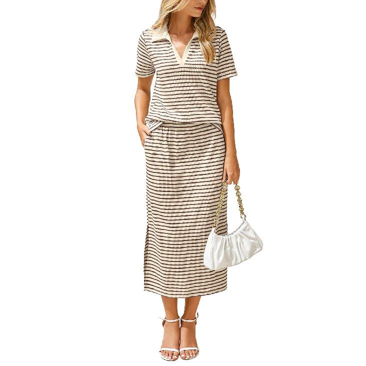 2026 Summer New Women s Fashion Casual Turn-down Collar T-shirt and Slit Skirt Set XXL хакі
2026 Summer New Women s Fashion Casual Turn-down Collar T-shirt and Slit Skirt Set XXL хакі