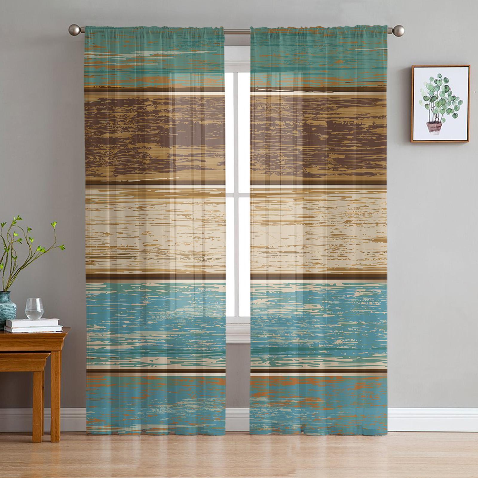 Blue And Green Planks Modern Curtains For Living Room Transparent Tulle Curtains Window Sheer For The Bedroom Accessories Decor W135 x H114cm
Blue And Green Planks Modern Curtains For Living Room Transparent Tulle Curtains Window Sheer For The Bedroom Accessories Decor W135 x H114cm
