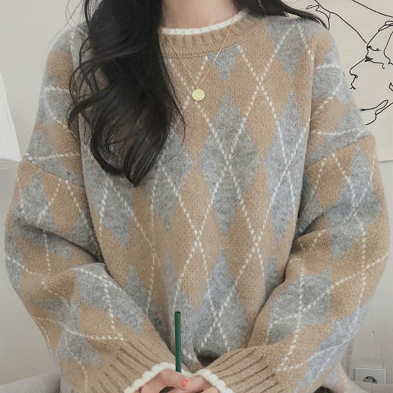 Fashion Casual Diamond-shaped Round Neck Thickened Ladies Sweater, Warm and Loose Blue Pullover Sweater Top In Autumn and Winter6304# one size fits all хакі
Fashion Casual Diamond-shaped Round Neck Thickened Ladies Sweater, Warm and Loose Blue Pullover Sweater Top In Autumn and Winter6304# one size fits all хакі