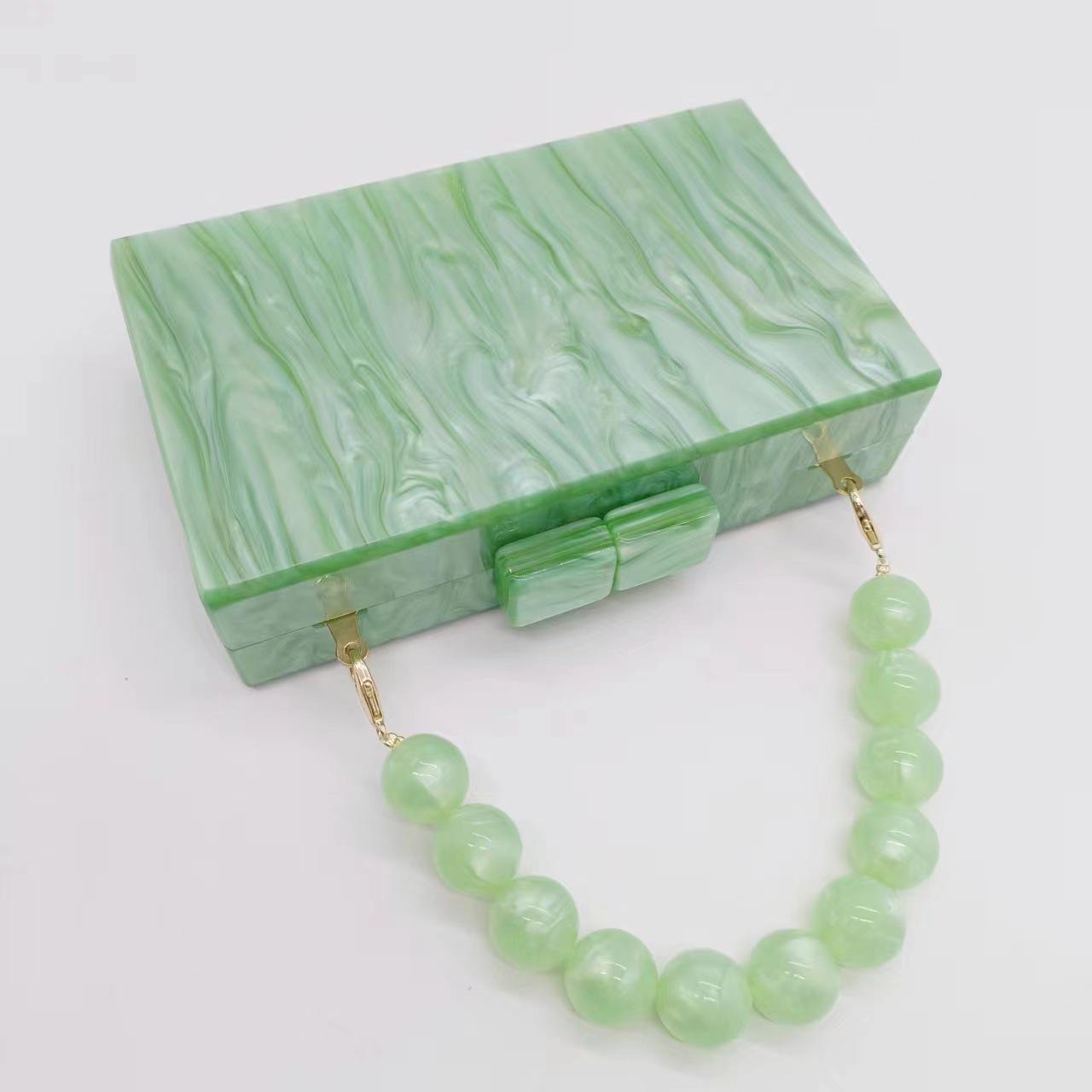 Stylish And Generous Women S Pearlescent Acrylic Dinner Bag Beaded Wrist Portable Wedding Dress Bag світло-зелений колір
Stylish And Generous Women S Pearlescent Acrylic Dinner Bag Beaded Wrist Portable Wedding Dress Bag світло-зелений колір