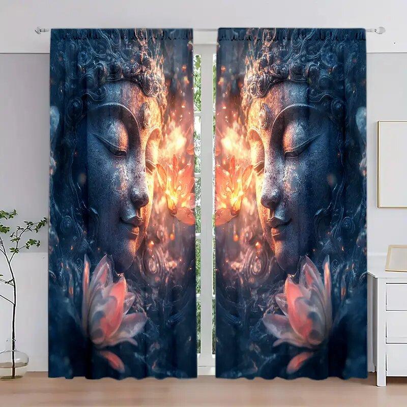 Stone Buddha statue printed curtains Christmas decorations bedroom and living room home decoration room decoration 100*130 Rod Pocket 1pcs
Stone Buddha statue printed curtains Christmas decorations bedroom and living room home decoration room decoration 100*130 Rod Pocket 1pcs