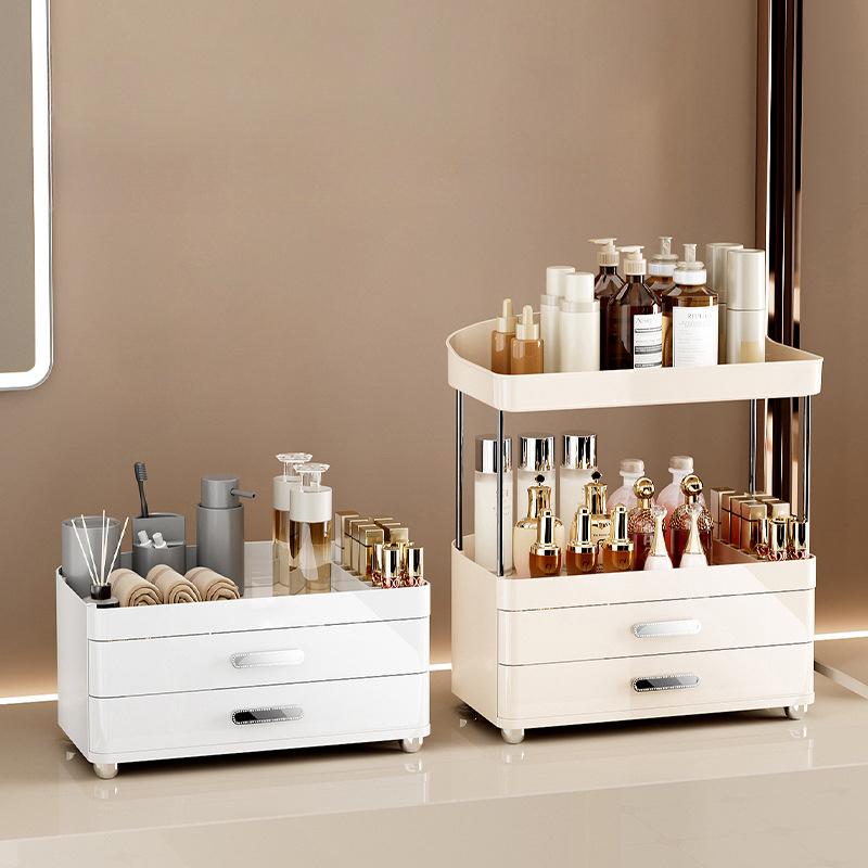Cosmetic Storage Box Table Dressing Table Skin Care Products Makeup Brushes Thickened Storage Rack Luxurious solid color молоко, білий колір
Cosmetic Storage Box Table Dressing Table Skin Care Products Makeup Brushes Thickened Storage Rack Luxurious solid color молоко, білий колір