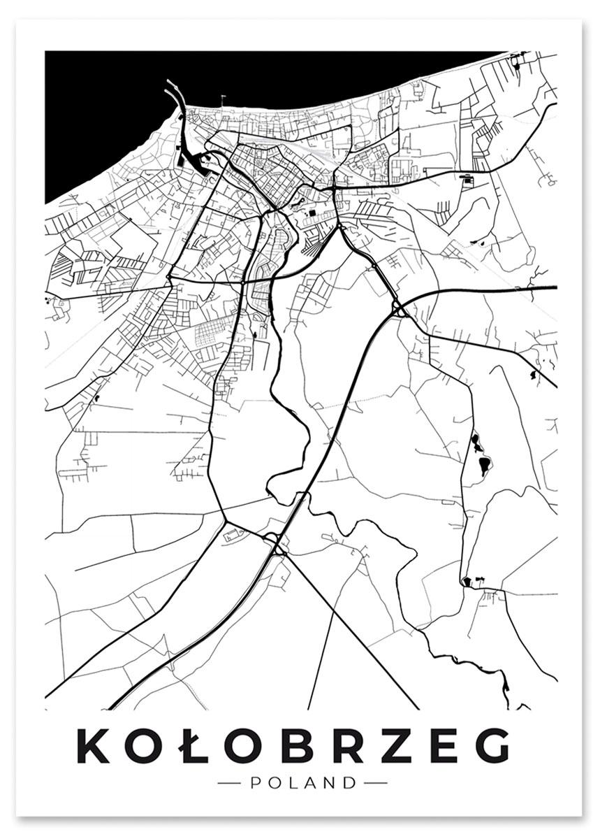 Black and white map poster Kołobrzeg 30x40 cm
Black and white map poster Kołobrzeg 30x40 cm