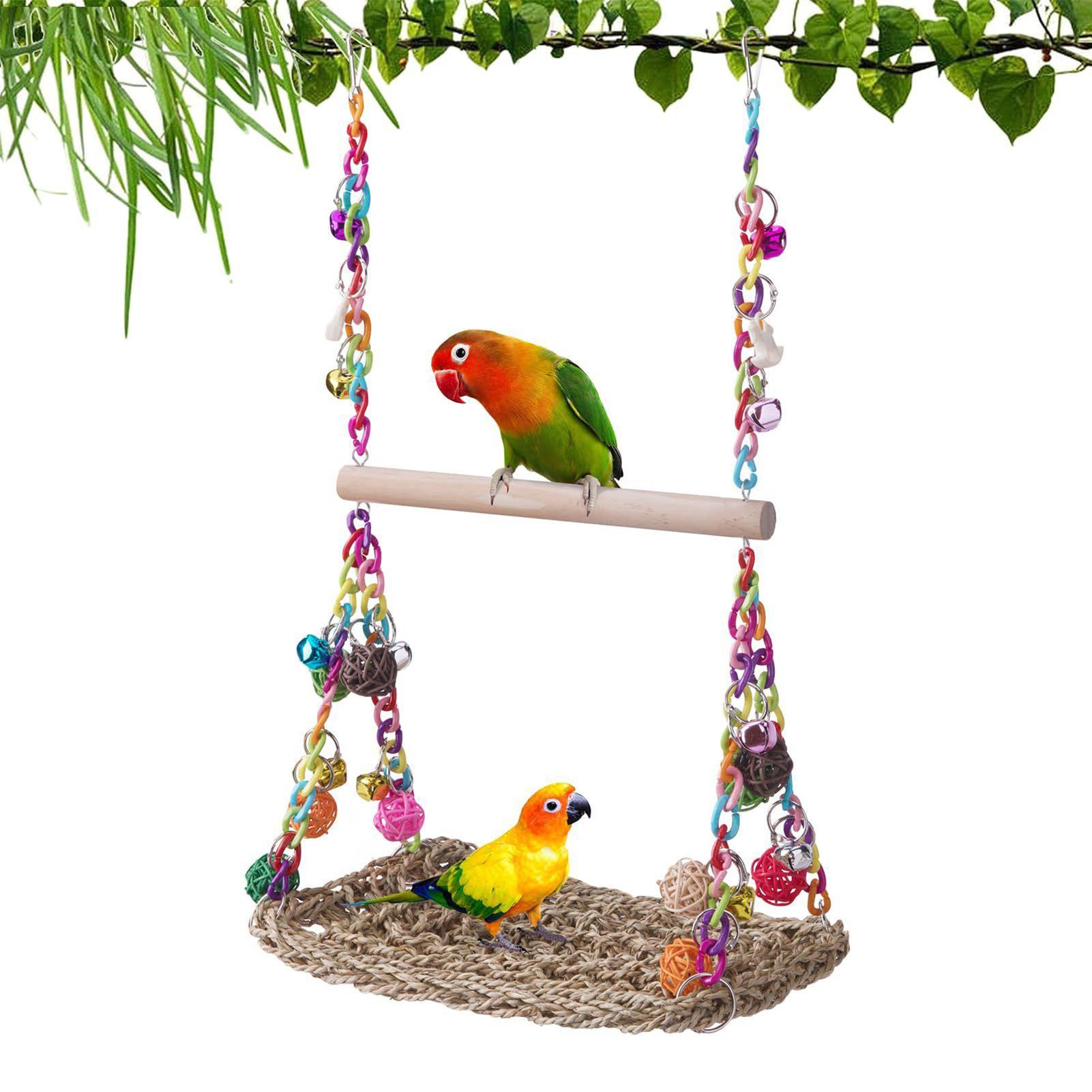 Bird Swings For Parakeets Bird Swing Conure Toys With Perch Seagrass Woven Hammock Chew Toys Cockatiel Cage Accessories For CHINA
Bird Swings For Parakeets Bird Swing Conure Toys With Perch Seagrass Woven Hammock Chew Toys Cockatiel Cage Accessories For CHINA