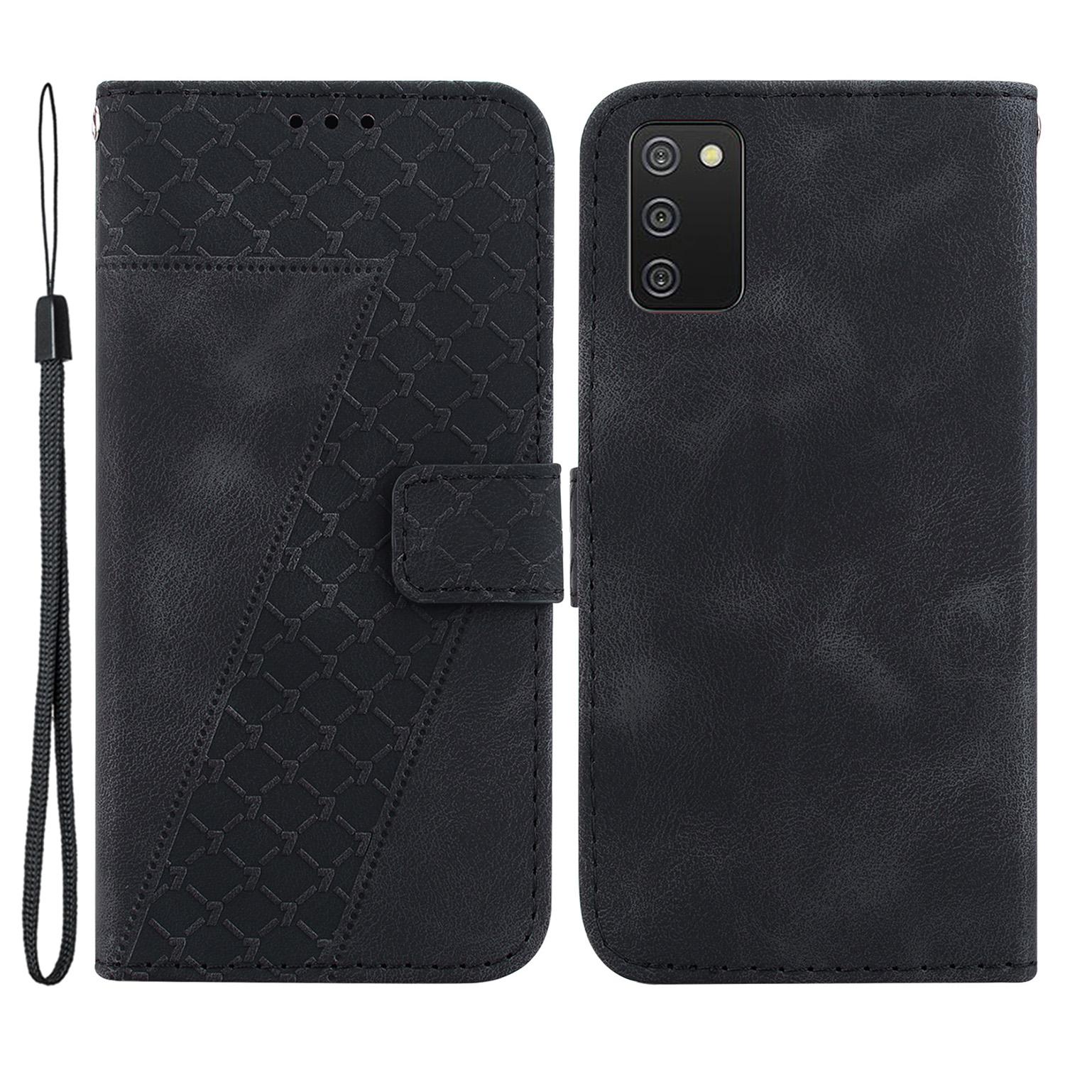 For Samsung Galaxy A03s (166.5 x 75.98 x 9.14mm) 7-Shape Imprinted PU Leather Phone Case Wallet Stand Cover Black
For Samsung Galaxy A03s (166.5 x 75.98 x 9.14mm) 7-Shape Imprinted PU Leather Phone Case Wallet Stand Cover Black