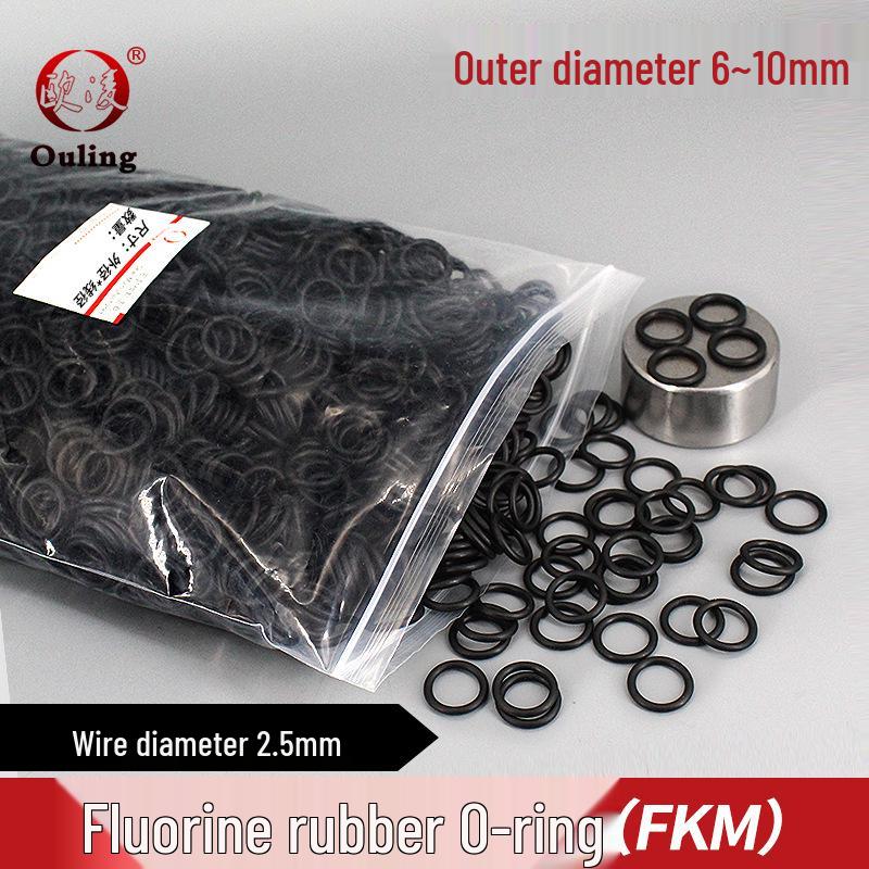 Black Fluororubber O-Ring Seal, OD 6-10mm x 2.5mm Wire, Waterproof, Oil & Wear Resistant OD 6mm*2.5mm (10 pcs) Black Fluororubber O-Ring
Black Fluororubber O-Ring Seal, OD 6-10mm x 2.5mm Wire, Waterproof, Oil & Wear Resistant OD 6mm*2.5mm (10 pcs) Black Fluororubber O-Ring