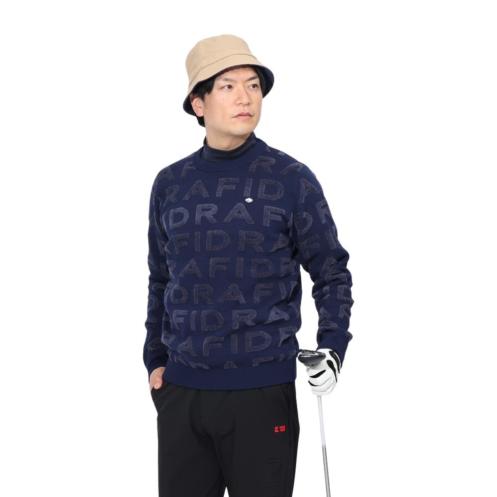 Fidora Men s Navy FD JQ Logo Knit Golf Sweater
Fidora Men s Navy FD JQ Logo Knit Golf Sweater