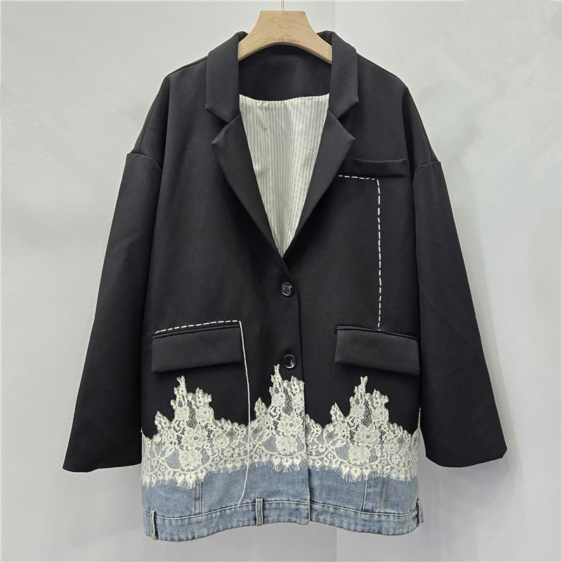Women s Early Spring 2026 Denim Patchwork Color Block Lace Mid-Length Jacket One Size чорний
Women s Early Spring 2026 Denim Patchwork Color Block Lace Mid-Length Jacket One Size чорний