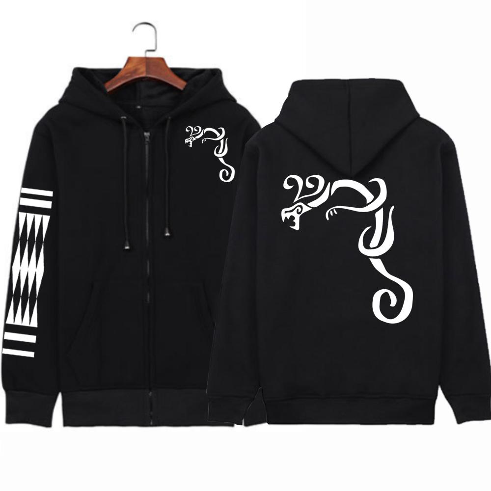 Tokyo Revengers Япония Аниме Мужчины Женщины Печатные толстовки с капюшоном на молнии Draken Ryuguji Ken Harajuku унисекс Осенняя толстовка на молнии куртка L чёрный