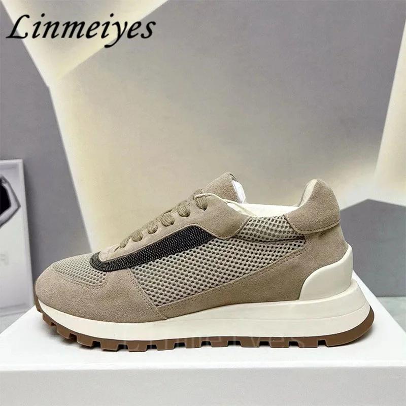 Casual Flat Sneakers Women Patchwork Comfort Run Shoes Round Toe Lace Up String Bead Knit Mesh Breathable Sports Shoes Woman 35
Casual Flat Sneakers Women Patchwork Comfort Run Shoes Round Toe Lace Up String Bead Knit Mesh Breathable Sports Shoes Woman 35