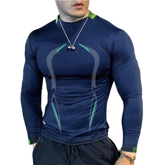 Autumn T-shirt Long Sleeves Slim Fit Quick Dry Solid Color High Elasticity Sweat Absorption Workout Tees Round Neck Plus Size Sport T-shirt for 4XL темно-синього кольору
Autumn T-shirt Long Sleeves Slim Fit Quick Dry Solid Color High Elasticity Sweat Absorption Workout Tees Round Neck Plus Size Sport T-shirt for 4XL темно-синього кольору