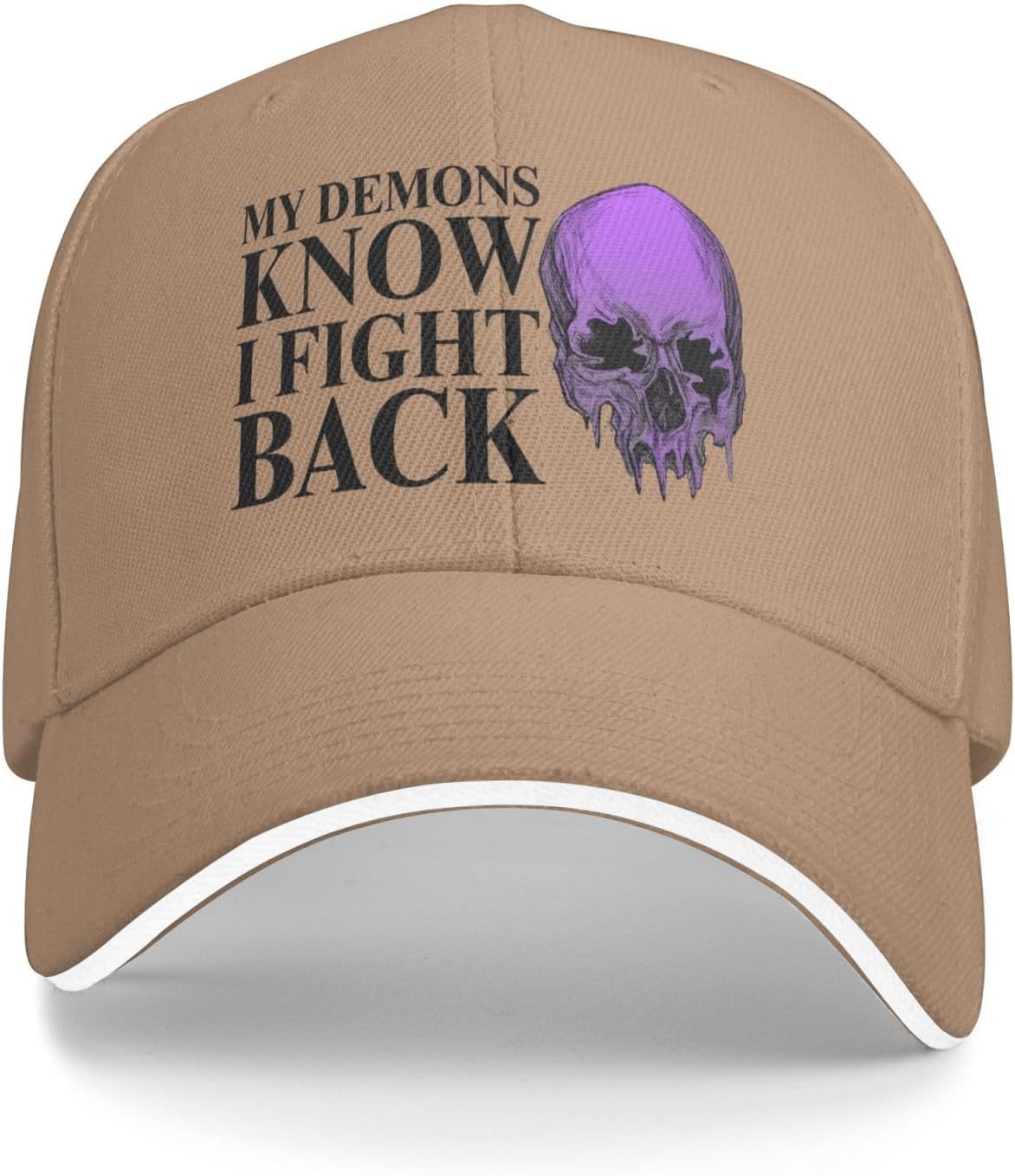 My Demons Know I Fight Back Skull Graphic Baseball Cap Polyester Unisex Adjustable Adult Hat One Size
My Demons Know I Fight Back Skull Graphic Baseball Cap Polyester Unisex Adjustable Adult Hat One Size