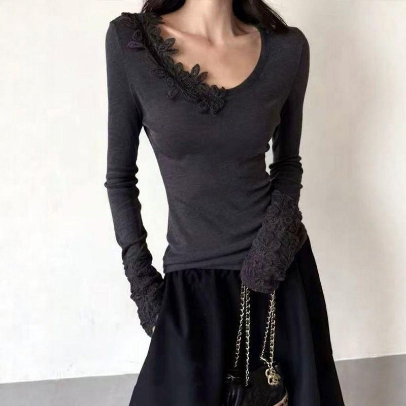 Women s Slim-Fit Lace Trim Brushed Cotton Knit Top Extra Large сірий колір
Women s Slim-Fit Lace Trim Brushed Cotton Knit Top Extra Large сірий колір