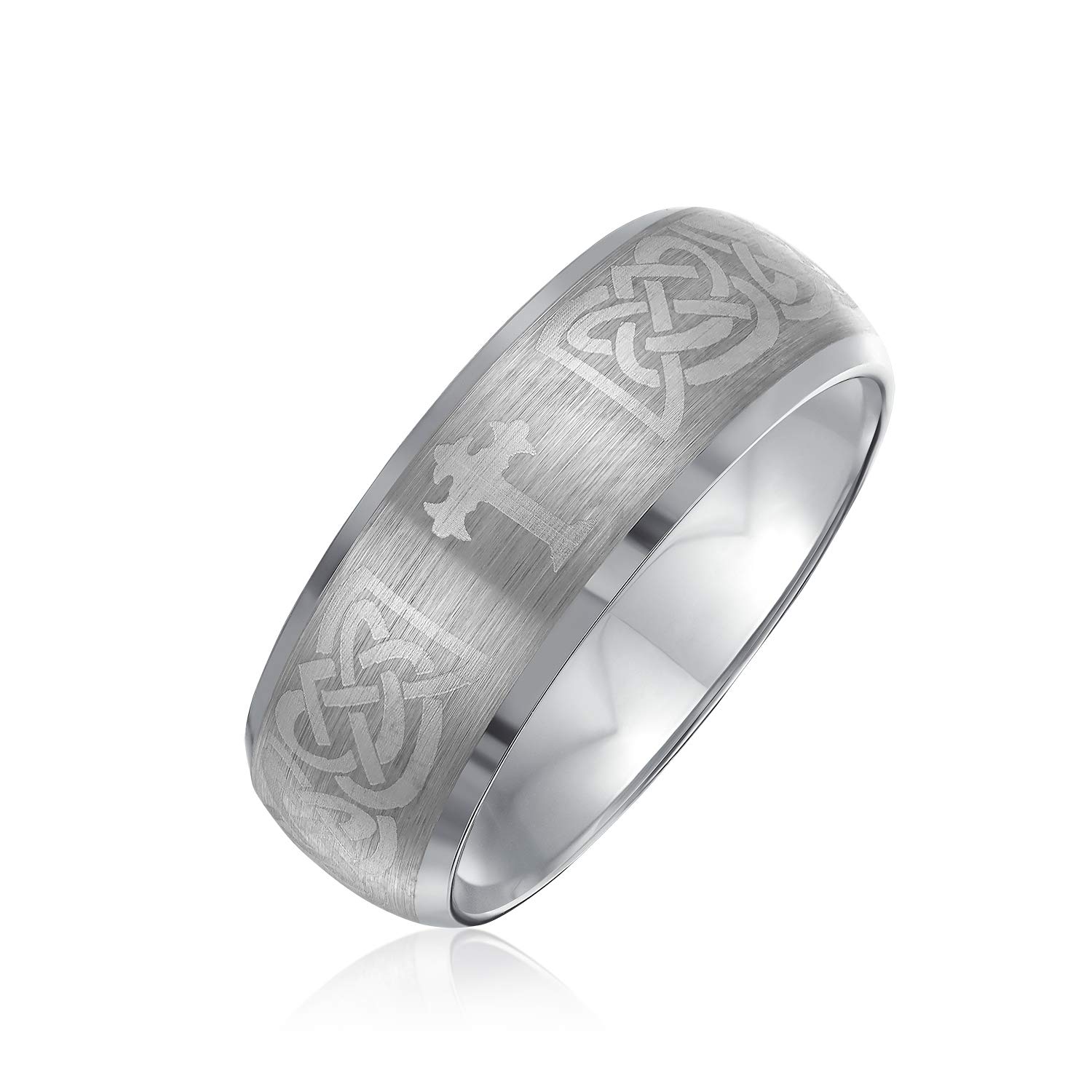 Personalized Unisex Couples Irish Viking Celtic Infinity Etched Irish Celtic Knot Maltase Cross Wedding Ring Titanium Width for Men Women Matte Silver
Personalized Unisex Couples Irish Viking Celtic Infinity Etched Irish Celtic Knot Maltase Cross Wedding Ring Titanium Width for Men Women Matte Silver