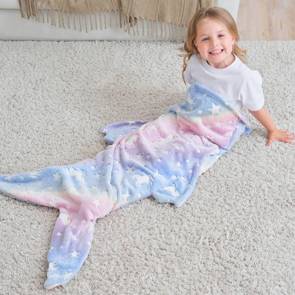 Children s Luminous Mermaid Double-Sided Blanket Sleeping Bag for Autumn and Winter Unfolded Size 50*100cm
Children s Luminous Mermaid Double-Sided Blanket Sleeping Bag for Autumn and Winter Unfolded Size 50*100cm