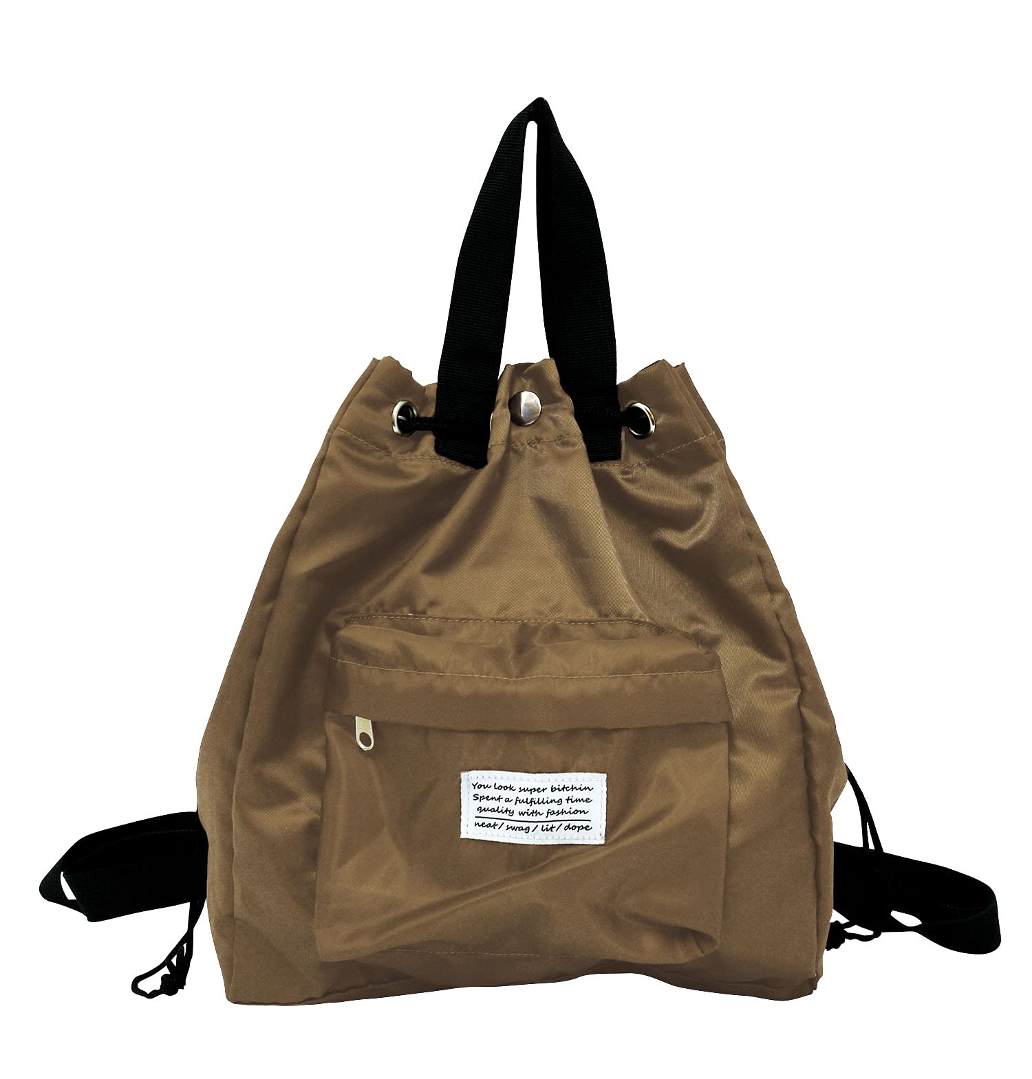 ZIP CORPORATION Backpack & Drawstring Pouch, 2-Way, Simple and Stylish, Small, Lightweight, Nylon, Dark Brown, Women s, 85739
ZIP CORPORATION Backpack & Drawstring Pouch, 2-Way, Simple and Stylish, Small, Lightweight, Nylon, Dark Brown, Women s, 85739