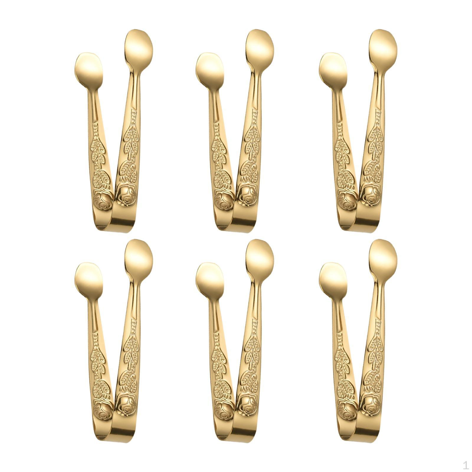 6 штук мини-щипцов для сервировки закусок и кофе золотой
6 штук мини-щипцов для сервировки закусок и кофе золотой