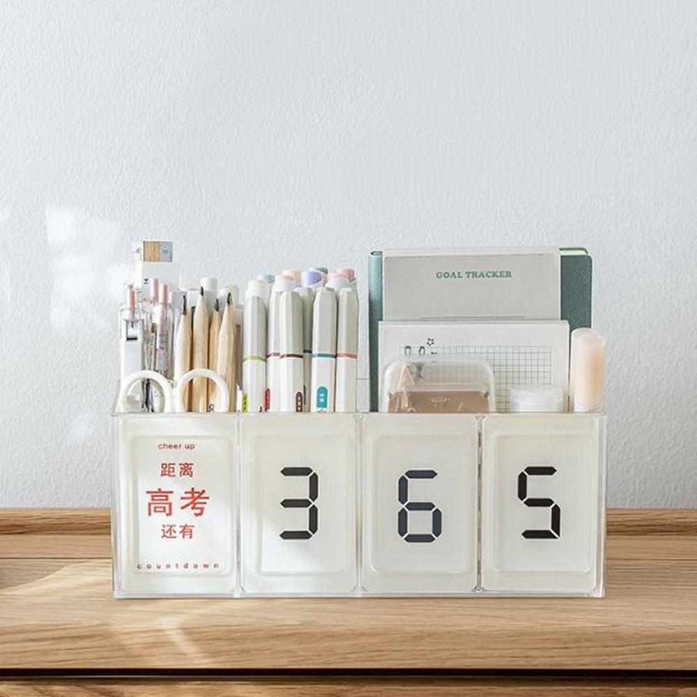 Countdown Sign Pencil Storage Organizer Plastic Pen Holder Multifunctional Desk Organizer for Home
Countdown Sign Pencil Storage Organizer Plastic Pen Holder Multifunctional Desk Organizer for Home
