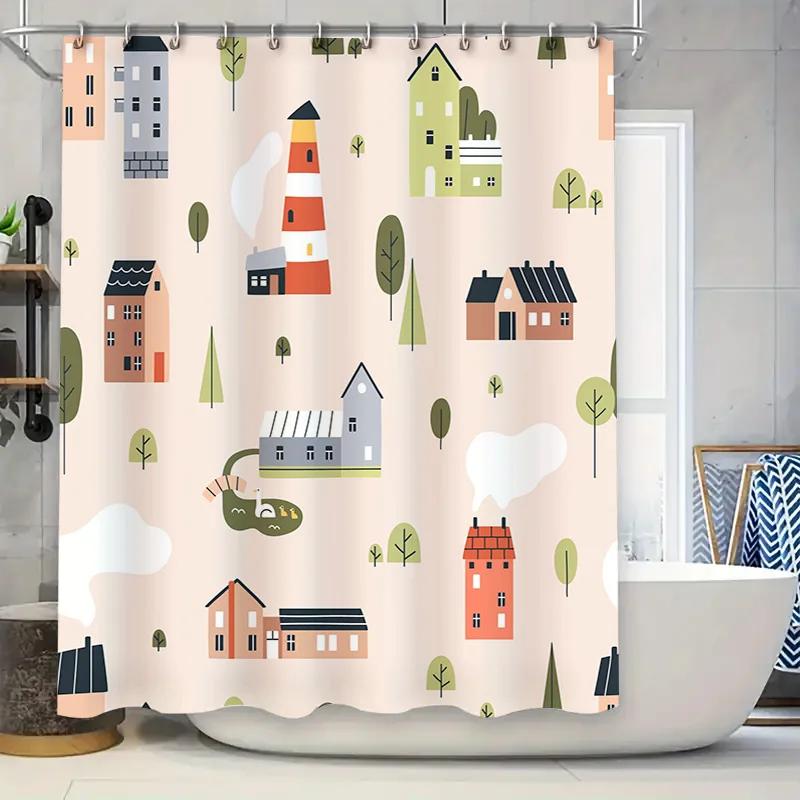 Adorable Cartoon House Print Shower Curtain Waterproof Fabric Bath Decor For Home Decorations Pink W60H190(CM)-1 Pcs
Adorable Cartoon House Print Shower Curtain Waterproof Fabric Bath Decor For Home Decorations Pink W60H190(CM)-1 Pcs