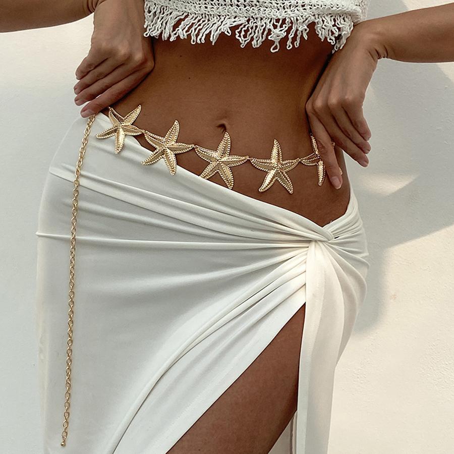 IngeSight.Z Fashion Charm Gold Color Sea Starfish Waist Belly Chain For Women Sexy Summer Beach Body Chain Jewelry Accessories
IngeSight.Z Fashion Charm Gold Color Sea Starfish Waist Belly Chain For Women Sexy Summer Beach Body Chain Jewelry Accessories